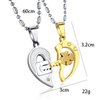 Love Key Couple Lock Pendant