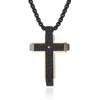 Personalized Two-tone Cross Necklace