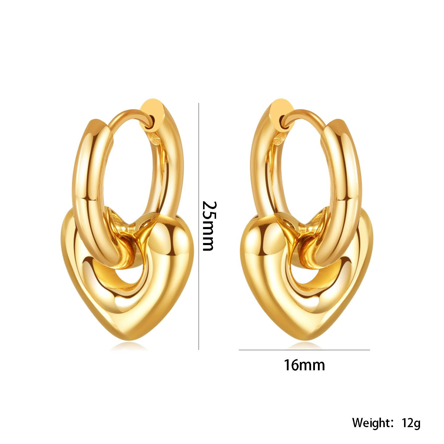 Light luxury temperament love earrings