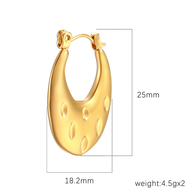 Stainless Steel Oval Simple Fashion Premium Earrings