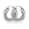 18k Small Fresh Stainless Steel Crescent Earrings