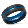 Double Colour Tungsten Steel 8mm Wide Lassa Ring