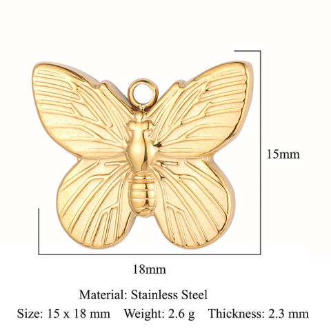 Vintage Snake Butterfly Animal Pendant