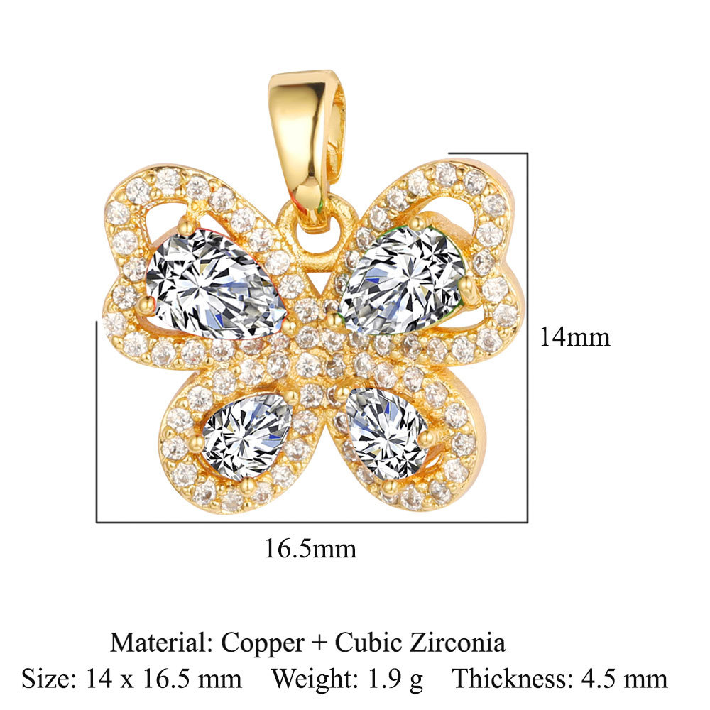 Animal Butterfly Bear Diamond Pendant