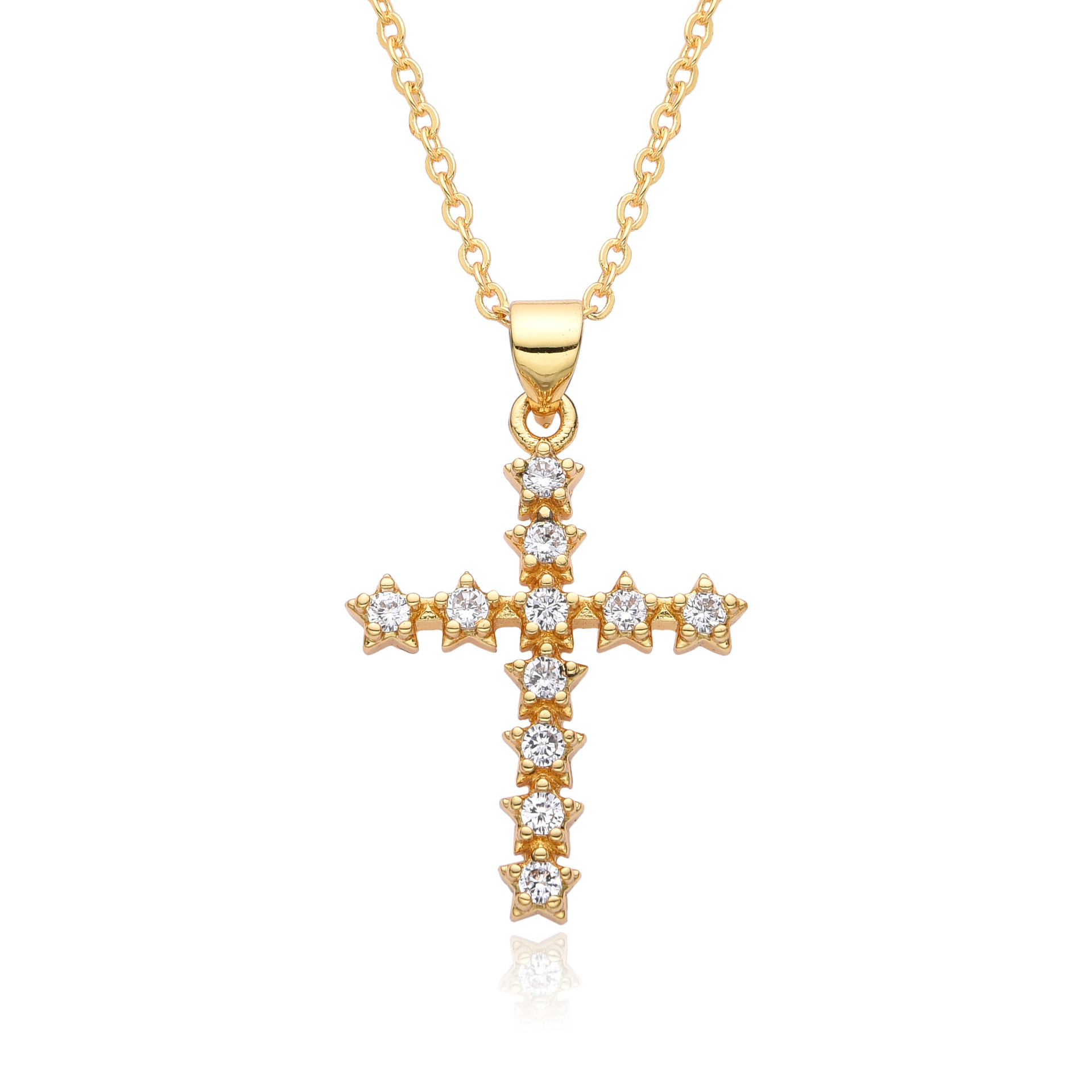 Diamond Cross Simple Pendant