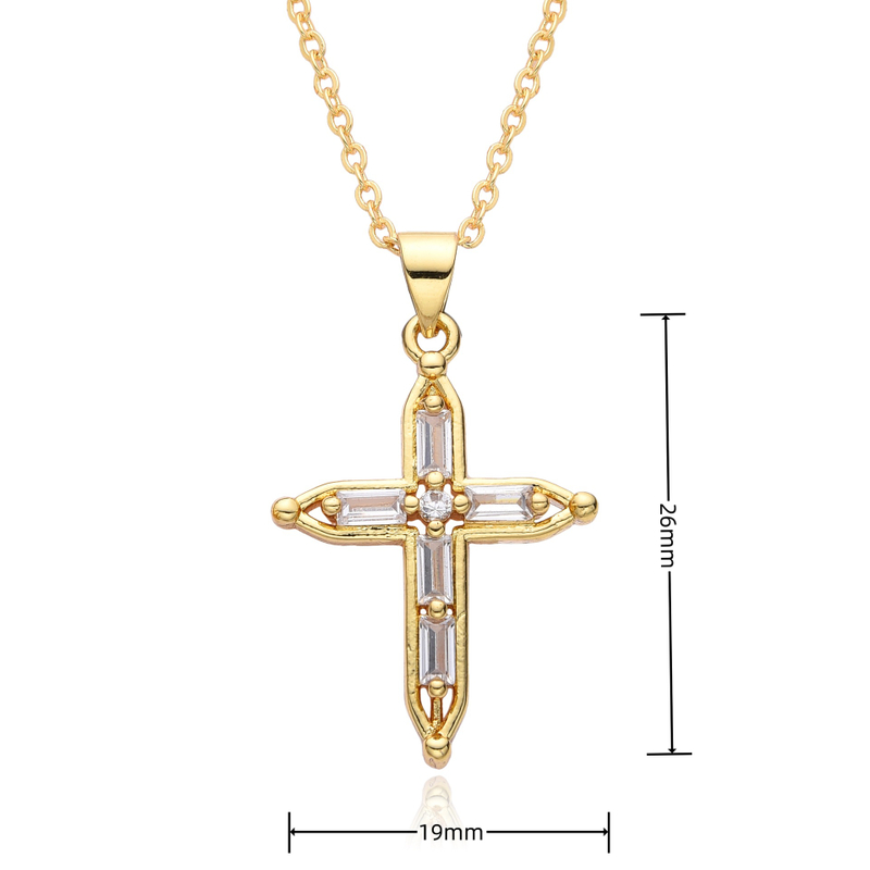 Diamond Cross Simple Pendant