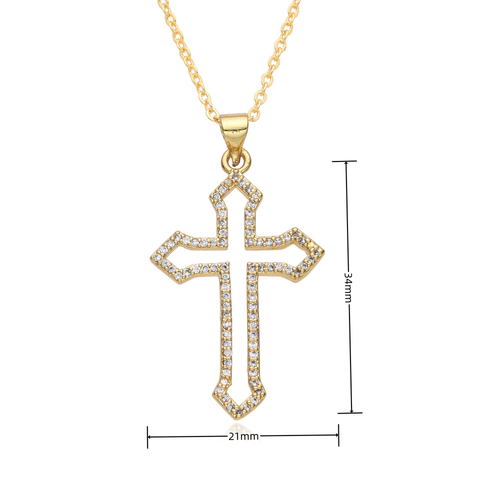 Fashion Simple Crystal Cross Pendant