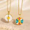 Daisy Fresh Sunflower Titanium Necklace
