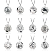 Personalized 12 Zodiac Signs Spinning Couple Necklace