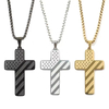 Personalized Hip Hop Flag Cross Pendant