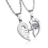 Love Key Couple Lock Pendant