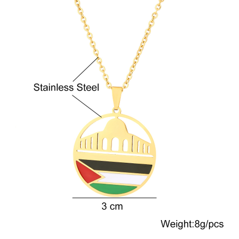 Al-Aqsa Temple and Palestine Necklace Pendant